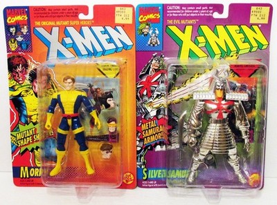 1994 TOYBIZ MARVEL X-MEN 4 HEAD MORPH & SILVER SAMURA BATTLE ARMOR FIGURE SEALED