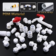 POM Compression Fitting 1/2" 3/4" Water Pipe Connector Gas Hose Joiner Many Type