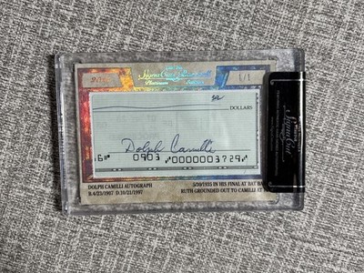 2013 Tristar Signa Cuts Baseball Babe Ruth Dolph Camilli Lou Chiozza 1/1 Auto
