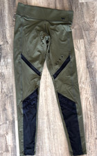 Victoria's Secret Pink Ultimate Leggings Olive Green Black Size Small