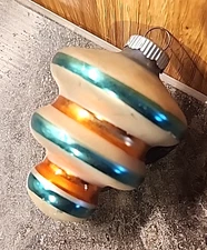 Vtg Shiny Brite MCM Christmas Ornament UFO Mushroom LANTERN Bell TORNADO Atomic