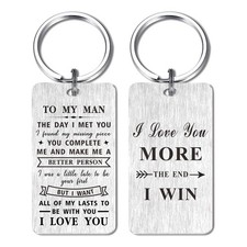 Valentines Day Drive Safe Keychain Gifts for Him Husband Boyfriend, I Love You..