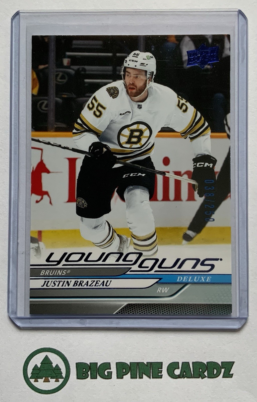 2024-25 Upper Deck Series 1 - Young Guns Justin Brazeau #222 Deluxe /250 (RC)