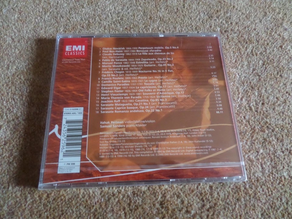 CD ALBUM NEW & SEALED EMI CLASSICS PERLMAN ENCORES - Image 2 of 3