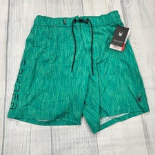 NWT Spyder Swim Shorts XL Bathing Suit Green 9" Mens