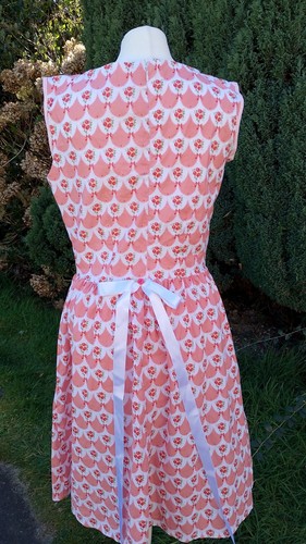 Lovely Coquette Lolita Pink Cake Print Cotton Handmade Midi TeaDress Size 12/14 - Picture 10 of 12