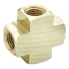 PARKER 2205P-6 Cross, Brass, 3/8 in Pipe Size, 1000 PSI 13Y904