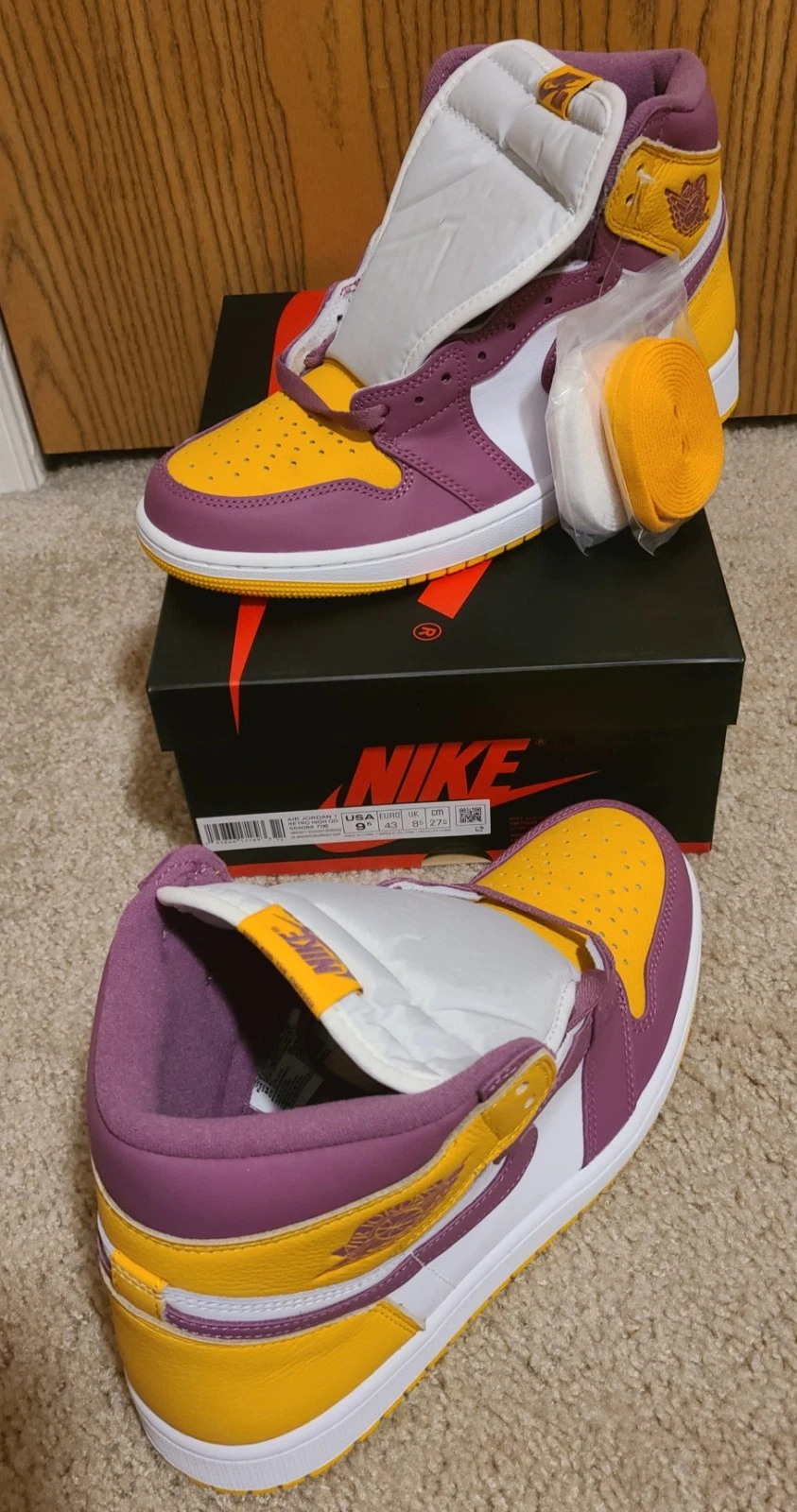 Jordan 1 Retro High OG Brotherhood 2022 taglia 9 5 DS