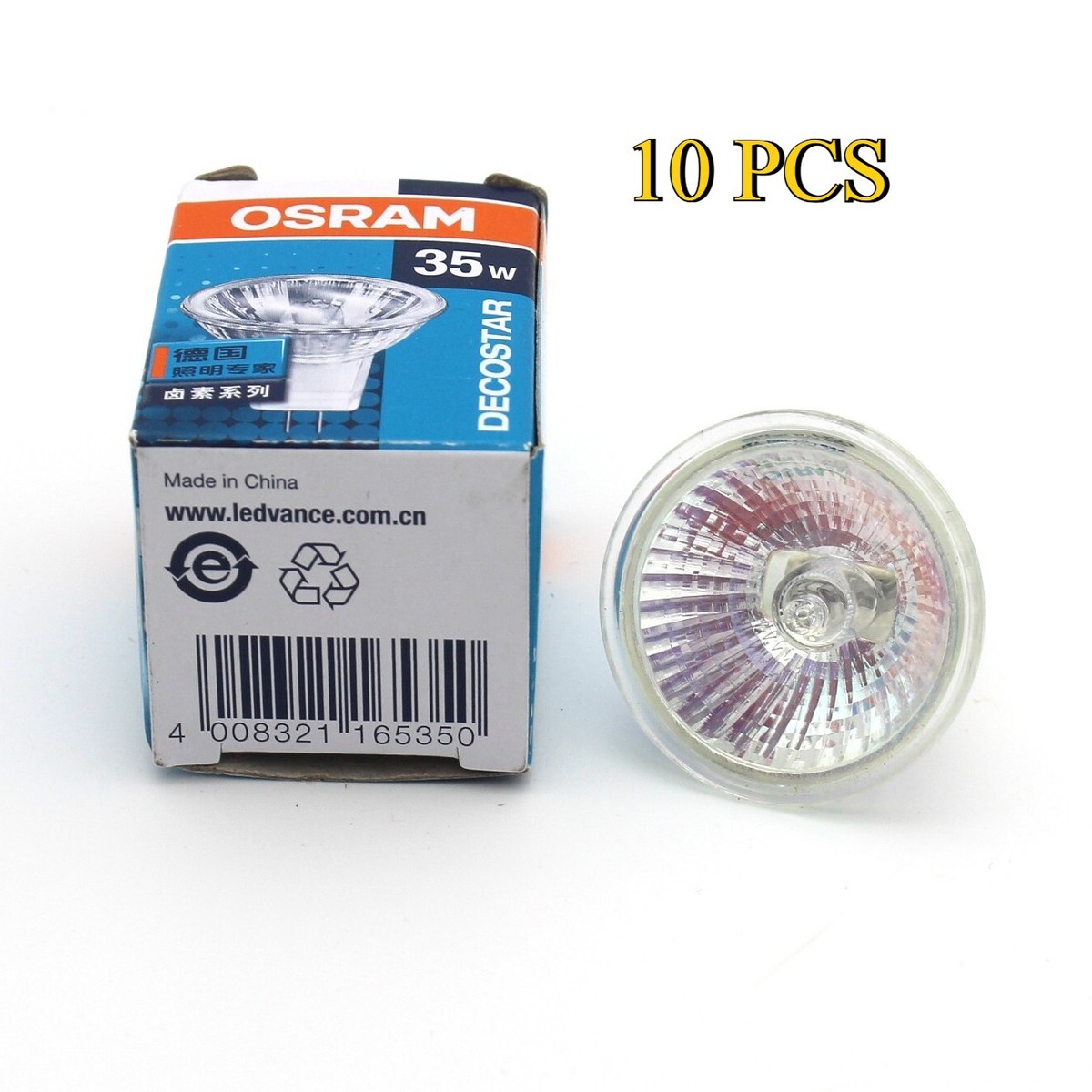 10 PCS Osram 44892 WFL MR11 GU4 36° Bulb Lamp 12V35W DECOSTAR 35S