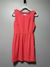 J Crew Camille Dress Rich Poppy Matte Crepe Sleeveless Sheath 2 Preppy
