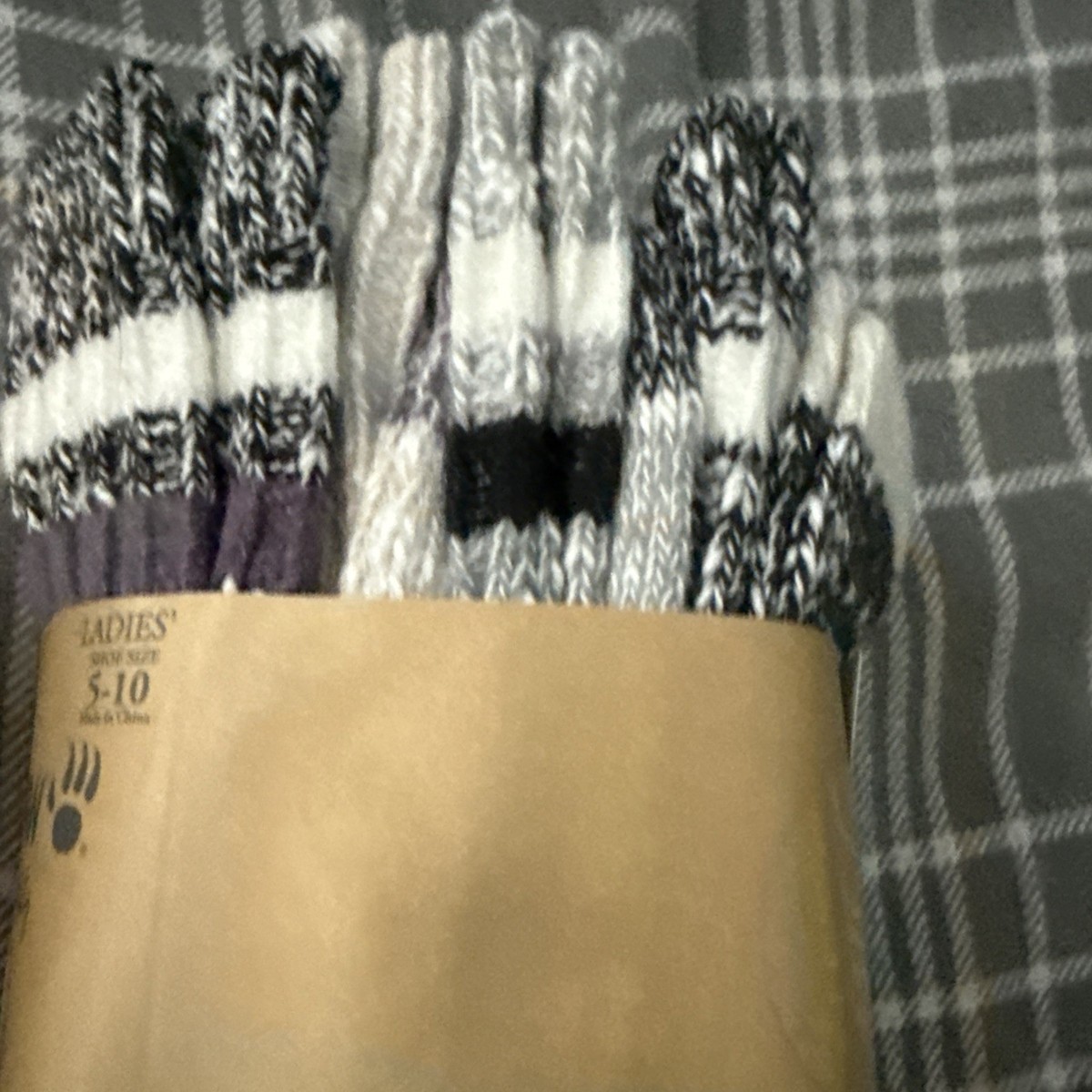 Lot de 5 paires de chaussettes femme coton mélangé Gris Clair ECO