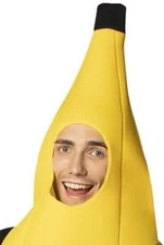 Banana Costume Yellow Fruit Outfit Adult Halloween Party Cosplay