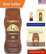 Vitamin E-Enriched SPF 15 Tanning Sunscreen Lotion, 8 Fl Oz - Water Resistant 1.75 per gallon