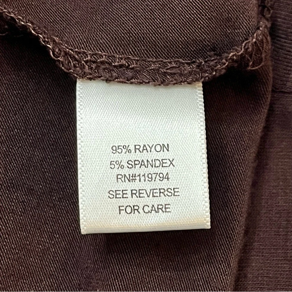 Cárdigan One World Open Marrón Chocolate Elástico Otoño Tela Reunida L Foto 4 de 4