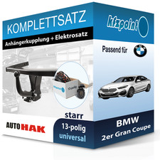 F�r BMW 2er Gran Coupe 11.2019- AUTO HAK Anh�ngerkupplung starr + 13polig E-Satz