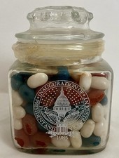 Reagan-Bush 1985 Inaugural Jelly Bean Jar with Jelly Bellies VERY RARE! Sealed!