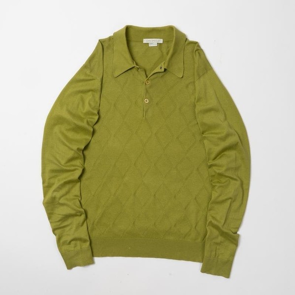 Men John Smedley Sweater Khaki Cotton 38 / M / 46