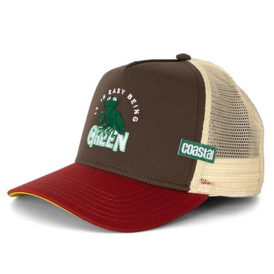 Coastal Easy Green Trucker Snapback Cap Mudd Wine 96683