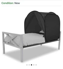 NEW Privacy Pop Bed Tent Mini Bed Canopy Tents Portable Black Dream Tent