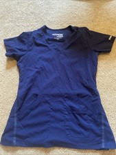 Greys Anatomy by Barco Women  s V-Neck Top - Size S Navy Blue Medical Scrubs