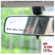 I Love You Drive Safe Mirror Sticker, Car Stickers for Drive Safe - Black