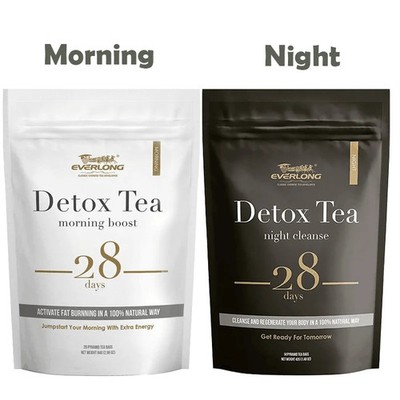 Detox tea  Pure Natural Organic Morning & Night for Bloating and Constipation Pe