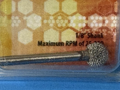Kutzall Original - Sphere Burr, 1/8'' Shank, Head Diameter 1/4'', Coarse S-14-E - Picture 4 of 11