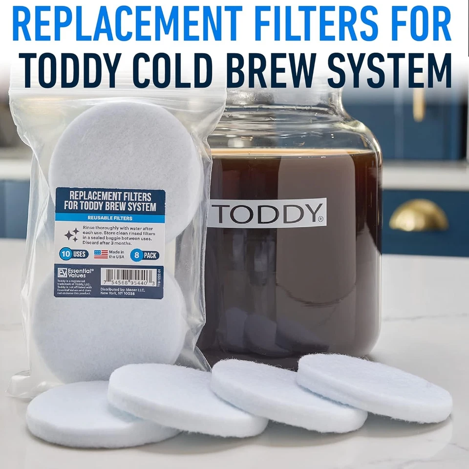 Pack de 8 filtros de café de preparación en frío compatibles con Toddy Maker Foto 2 de 4