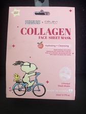 Peanuts Snoopy Collagen Face Sheet Mask 5 Pack By Celavi