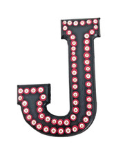 Dot Painted Wood Letter-J