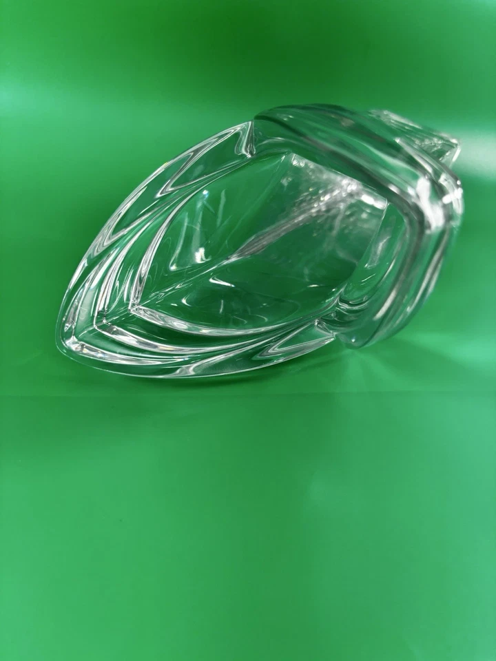 "Florero alto de 12"" vintage Mikasa Art Deco flauta en V alemán de cristal de plomo BN Foto 3 de 4