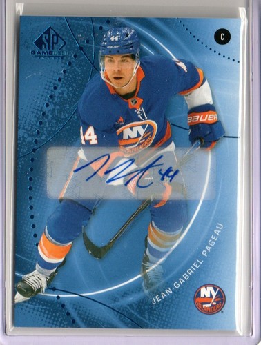 2025-26 Upper Deck Game Used Jean-Gabriel Pageau Blue Auto #111 Islanders