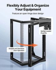 15U Wall Mount Server Rack, 150 lbs Max Load Capacity, Open Frame Network Rack