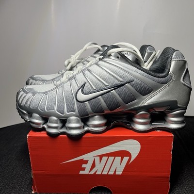 NEW Nike Shox TL Print “Metallic Silver” Size-9.5M Summit White