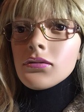 TIFFANY  Co.RARE VINTAGE TIFFANY EYEGLASS FRAMES GOLD TONE RIMS Crystal Accents