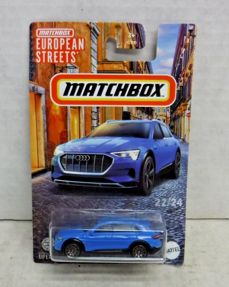 Blue Audi E-Tron Matchbox European Streets 22/24 Diecast 012925AST