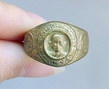 Ring LP Ruay Merit Rare Buddha Amulet Wealth Thai Rare Talisman Size US 9  #R026