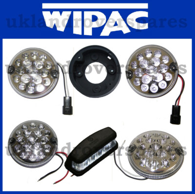 Wipac 95mm Clear LED Rear Light Upgrade Kit for Defender and Series