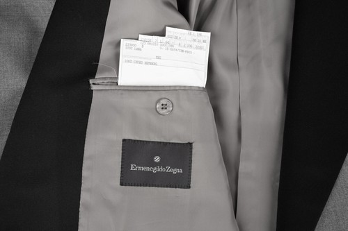 Traje Esmoquin ERMENEGILDO ZEGNA Lana Plateada Ajuste Regular Botón Único 54 L (EU 64) - Imagen 8 de 14