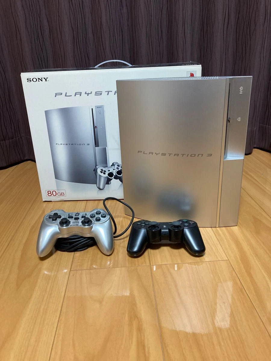 Sony PlayStation 3 PS3 80GB CECHL00 SS Silver Console Tested Working