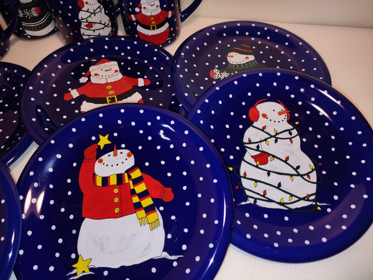 Snowman Salad Dessert Plate's Mug's Set of KOHL'S