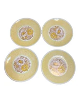 Set Of 4 Vintage Taylor Smith Taylor Nosegay Salad Bread Plates 6 3/4" Sunflower
