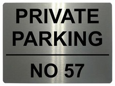 Personalised PRIVATE PARKING Metal Signs Custom Name Number Home Address Space