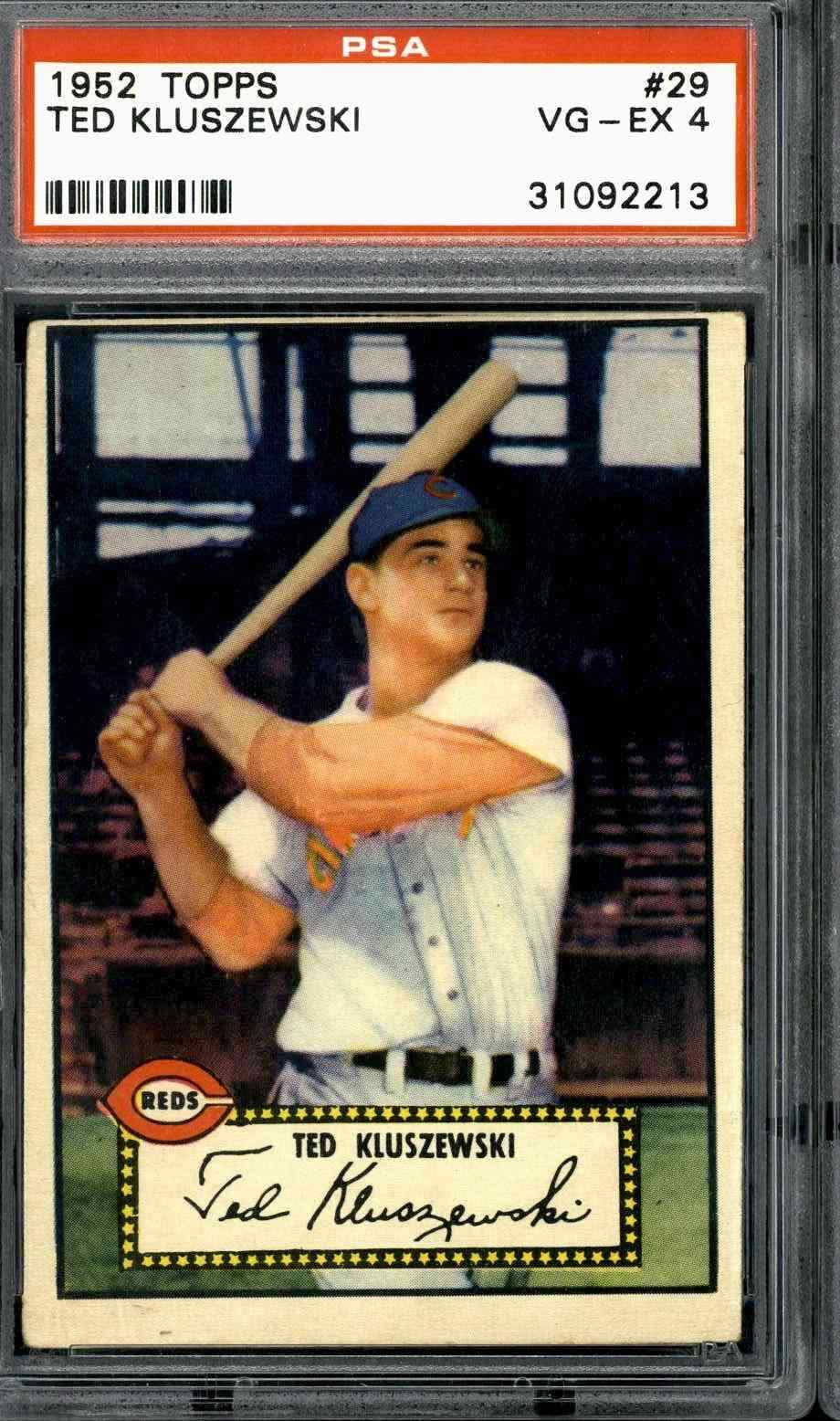 1952 Topps #29 Ted Kluszewski - PSA 4