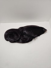 15in Mini Fall Medium Black Straight Hair Pieces Domed Shaped Base