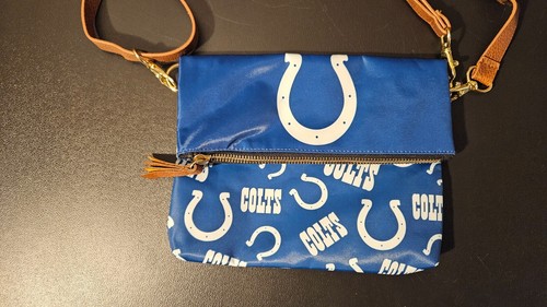 Indianapolis Colts FOCO Blue/White Fold Over Purse Bag - Picture 2 of 7