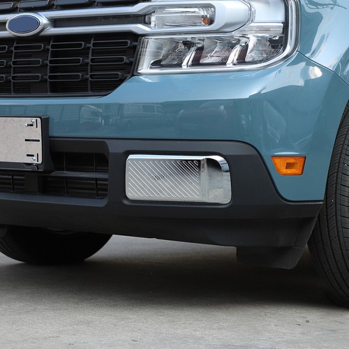 2PCS Chrome Front Bumper Corner Cover Trim Decor Fit For Ford Maverick 2022-23 - Picture 9 of 12