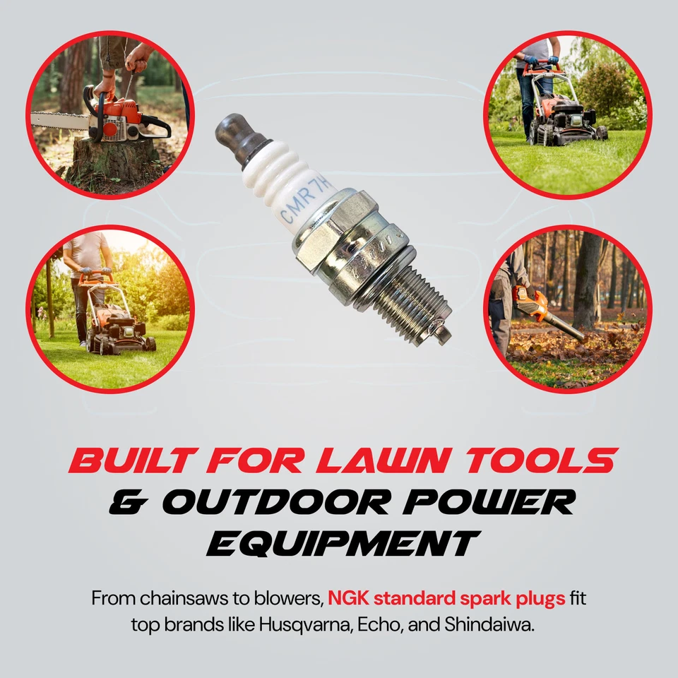 NGK 3066 CMR7H Nickel Spark Plug Copper Core Spark for Outdoor Power Tools - Image 3 of 4