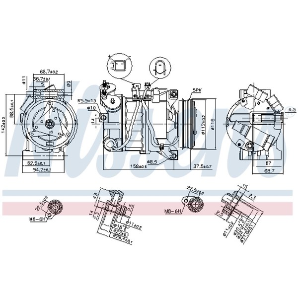 Kompressor Klimaanlage FüR Volvo XC60 XC70 Ii Ford S-Max Mondeo Iv Turnier-image