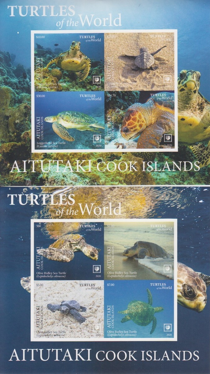 moni-haru-blueskyです Aitutaki MNH Sc 708-09a S/S IMPERF Mi Bk 120-21B Value 200